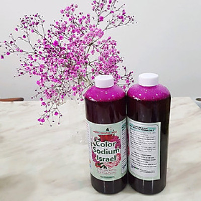 Nước Nhuộm Hoa Tươi Màu Hồng (Set 2 Chai) theo công nghệ Israel Color Sodium For Fresh Flowers giúp nhuộm đổi màu hoa cắt cành thành màu hồng đậm Pink