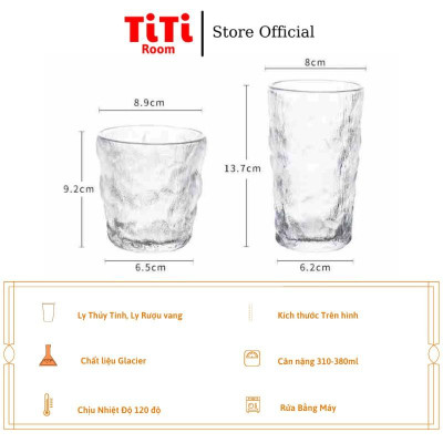 Ly thủy tinh uống rượu vang cao cấp Cốc thủy tinh chịu nhiệt cá tính 380ml