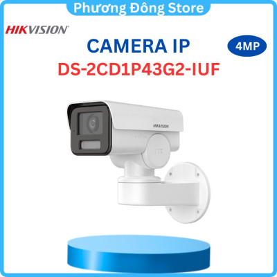 Camera IP HIKVISION PT hồng ngoại 2.0 Megapixel DS-2CD1P23G2-IUF, Mic thu âm, Chống ngược sáng, Hồng ngoại 30m ,.-Hàng chính hãng