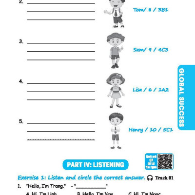Global Success - Bộ Đề Kiểm Tra Tiếng Anh lớp 3 - Tập 1 - Có Đáp Án