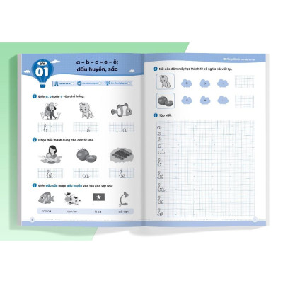 Sách - Vở Luyện Viết Chính Tả - Âm - Vần - Đoạn - Chữ Hoa - Dấu Thanh Lớp 1 - Chọn Lẻ 2 Cuốn - Megabook