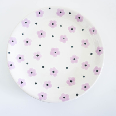 Dĩa tròn sâu 02 (22 cm) - Họa tiết Li Ti