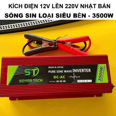 Kích Điện Inverter Cao Cấp Nhật Bản – 12V Lên 220V, Công Suất 3500W, An Toàn Tiết Kiệm