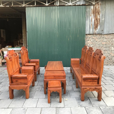 Bộ Bàn Ghế Âu Á Gỗ Gõ Đỏ