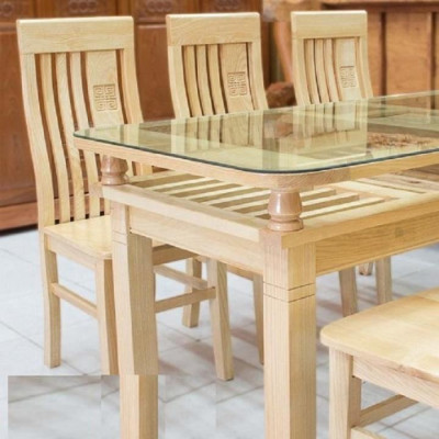 Bộ Bàn Ăn 2 Tầng Gỗ Sồi Nga