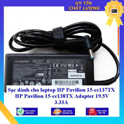 Sạc dùng cho laptop HP Pavilion 15-cc137TX HP Pavilion 15-cc138TX Adapter 19.5V 3.33A - Hàng Nhập Khẩu New Seal