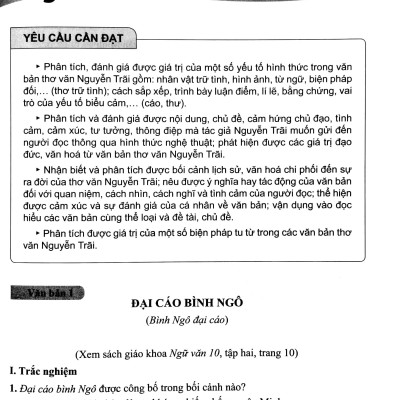 Bài Tập Đọc Hiểu Ngữ Văn 10 - Tập 2 (Cánh Diều)