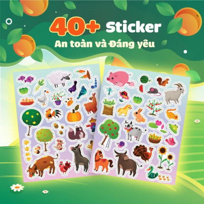 Sách - Trò Chơi Bóc Dán - Cảm Xúc Nông Trại (2 Trang Stickers) - Megabook