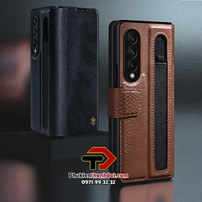 Bao da  dành cho Samsung Galaxy Z Fold3 có ngăn để bút chính hãng Nillkin Aoge Leather Cover - Hàng nhập khẩu