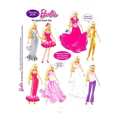 Sách Ghép Hình Barbie Thủ Công Dựng Hình Thời Trang Công Chúa Yêu Kiều - Tân Việt Books