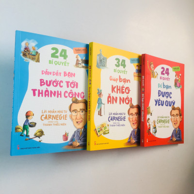 Combo 3 cuốn Lời Nhắn Nhủ Từ Carnegie Dành Cho Thanh Thiếu Niên : 24 Bí Quyết Dẫn Dắt Bạn Tới Thành Công + 34 Bí Quyết Giúp Bạn Khéo Ăn Nói  +24 Bí Quyết Để Bạn Được Yêu Quý  
