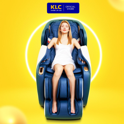 Ghế massage toàn thân KLC K8888 New, Công nghệ nhiệt hồng ngoại kết hợp điều khiển giọng nói, con lăn 4D