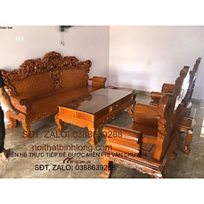 Bộ bàn ghế Hoàng Gia gỗ gõ đỏ