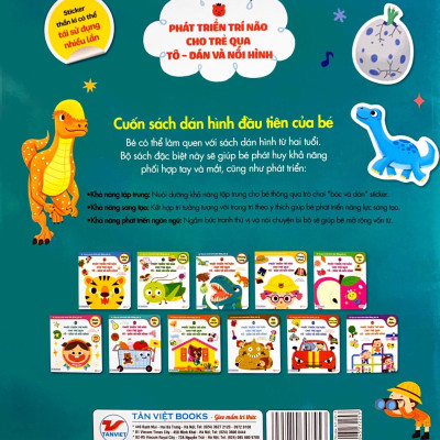 Phát Triển Trí Não Cho Trẻ Qua Tô-Dán Và Nối Hình - Khủng Long