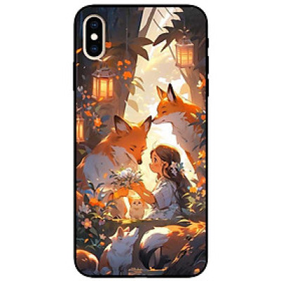 Ốp lưng cho IPhone X - Xs - Xs Max - Xr - 11 - 11 Pro Max - Cô Gái Và Cáo - Hàng Chính Hãng