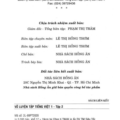 Vở Luyện Tập Tiếng Việt 1 Tập 2(Theo Chương Trình Tiểu Học Mới Định Hướng Phát Triển Năng Lực) ( Tái Bản)