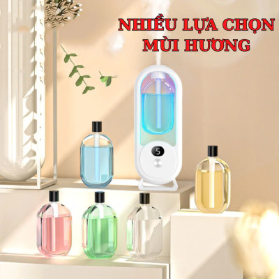 Bộ Máy Xịt Thơm Phòng Tự Động 5 Chế Độ (Gồm Máy & 01 Lõi Tinh Dầu) Máy Khuyếch Tán Tinh Dầu Decor Phòng Ngủ 