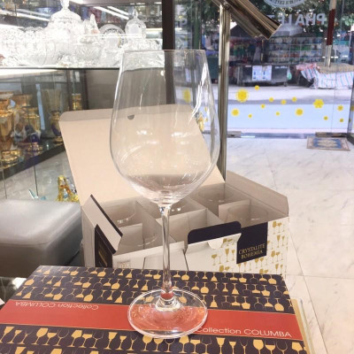 Ly Rượu Vang Đỏ Pha Lê Tiệp Chính Hãng Crystalite Bohemia Columba Cao Cấp 650ml