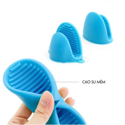 Cặp nhấc xoong nồi silicon mỏ vịt chịu nhiệt cao có móc treo tiện dụng cho nhà bếp – Dụng cụ bắt xoong nồi, đồ nóng bằng silicon nhỏ gọn tiện dụng