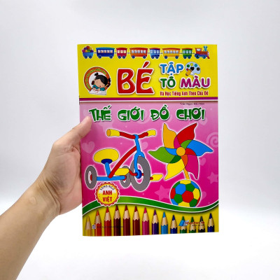 Bé Tập Tô Màu Và Học Tiếng Anh Theo Chủ Đề - Thế Giới Đồ Chơi