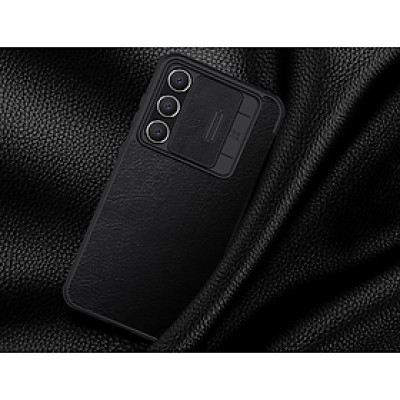 Bao da cho SamSung Galaxy S23 FE chính hãng Nillkin QIN có nắp trượt bảo vệ camera sau - Hàng chính hãng