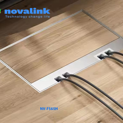 Hộp điện âm sàn Novalink NV-FS6SH chất liệu thép không gỉ, hỗ trợ 4-6 modules - Hàng nhập khẩu chính hãng