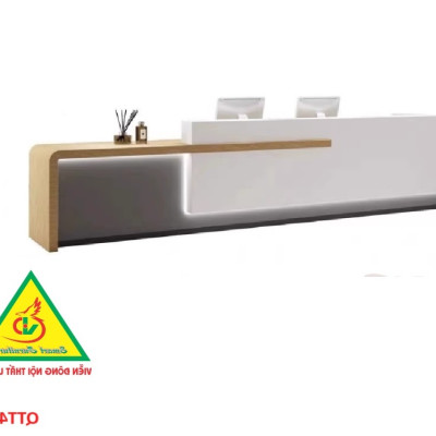 QUẦY LỄ TÂN, QUẦY TIẾP TÂN, QUẦY TÍNH TIỀN, QUẦY THU NGÂN QTT428 (KHÔNG ĐÈN)- NỘI THẤT LẮP RÁP VIENDONGADV