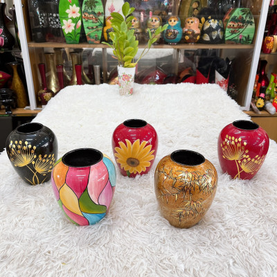 Bình Hoa Sơn Mài - Bình Lu Thấp | Size 16x12 cm | Nhỏ Gọn – Trang Nhã – Thủ Công Cao Cấp