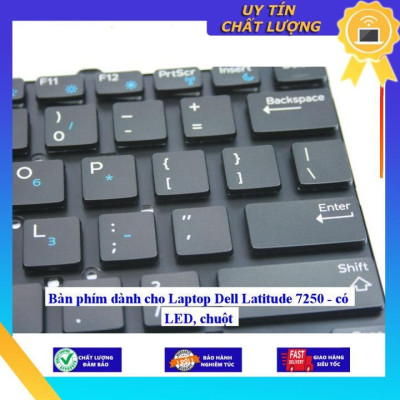 Bàn phím dùng cho Laptop Dell Latitude 7250 - có LED chuột  - Hàng Nhập Khẩu New Seal