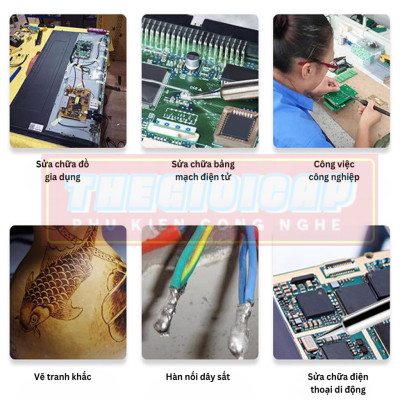 ROGTZ Mỏ Hàn Có Màn Hình LCD Hiển Thị 909DR 80W - Hàng Nhập Khẩu