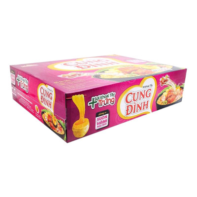 Thùng 30 Gói Mì Khoai Tây Cung Đình Hương Vị Sườn Hầm Ngũ quả
