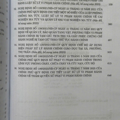 Sách Luật Xử Lý Vi Phạm Hành Chính sđ, bs năm 2025 và Các Văn Bản Hướng Dẫn Thi Hành - V2653TA