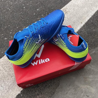 Đôi giày đá banh phủi thể thao  Wikaaa Flash tia chớp xanh blue