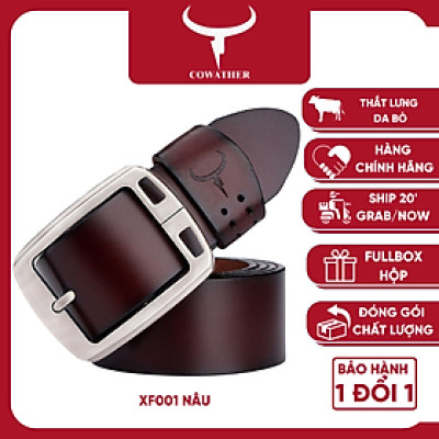 Thắt Lưng Da Bò Chính hãng COWATHER XF001 Nâu