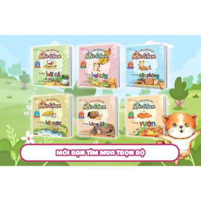 Sách - Cuộc Phiêu Lưu Của Mèo Tí Hon Trên Bãi Cỏ (20 Stickers Con Vật) - Megabook