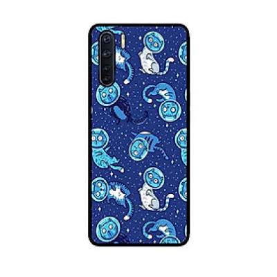 Ốp Lưng in cho Oppo A91 Mẫu Chú Mèo Ngoài Không Gian - Hàng Chính Hãng
