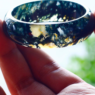 Vòng tay đá băng ngọc thủy tảo mệnh hỏa, mộc - Ngọc Quý Gemstones