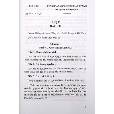 Sách - Luật Đầu Tư- Đầu Tư Theo Phương Thức Đối Tác Công Tư - Song Ngữ Việt -Anh - Có Hiệu Lực Từ Ngày 01/01/2021 - NS Kinh Tế