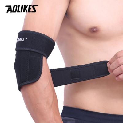Băng bảo vệ khủy tay AOLIKES 7946 thanh thép đàn hồi trợ lực spring sport elbow support protector