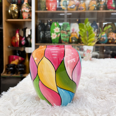 Bình Hoa Sơn Mài - Bình Lu Thấp | Size 16x12 cm | Nhỏ Gọn – Trang Nhã – Thủ Công Cao Cấp