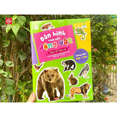 Sách - Dán Hình Nhận Biết Động Vật - Rèn Luyện Tư Duy Sáng Tạo Cho Bé Từ 3 - 9 Tuổi - Đinh Tị Books