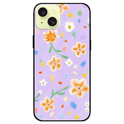 Ốp lưng dành cho Iphone 15 - Iphone 15 Plus - Iphone 15 Pro - Iphone 15 Pro Max - Hoa Nền Tím1 - Hàng Chính Hãng