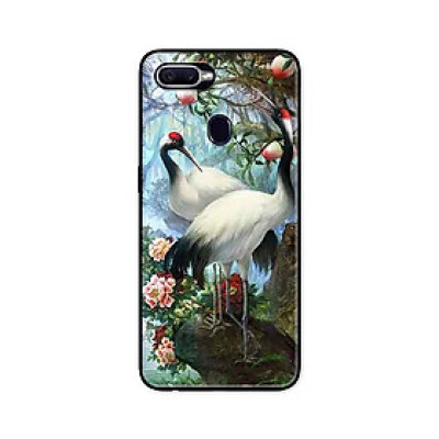 Ốp Lưng in cho Oppo A5s Mẫu Cặp Đôi Hạc - Hàng Chính Hãng