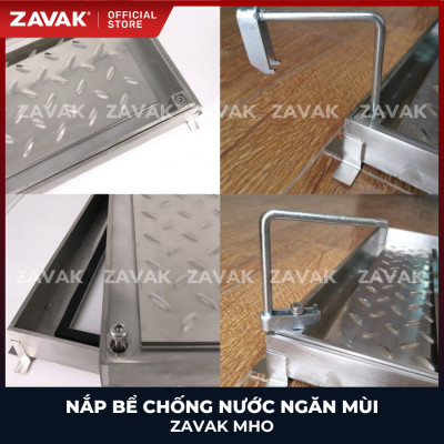Nắp bể ngầm chống nước ngăn mùi inox ZAVAK MHO*-60 / KT 60x60cm, lát gạch 2,5cm/ tải tối đa 600kg