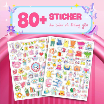 Sách - Trò Chơi Đóng Vai Công Chúa Nhỏ Mika - Căn Phòng Công Chúa - Bóc Dán 80+ Sticker Đa Dạng Cho Bé Gái - Megabook