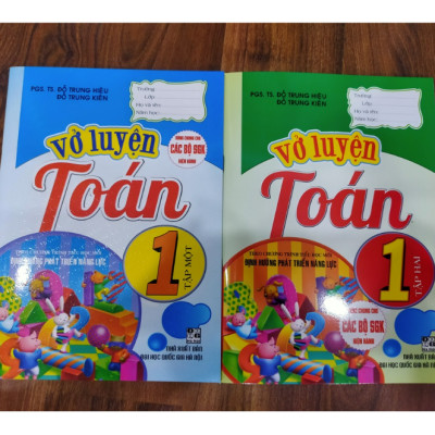 Sách - Combo Vở Luyện Toán 1 - Theo Chương Trình Tiểu Học Mới Định Hướng Phát Triển Năng Lực (2 tập)