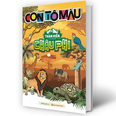 Sách - Con Tô Màu - Thám Hiểm Châu Phi (24 Stickers) - Megabook