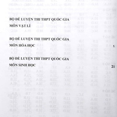 30 Bộ Đề Trắc Nghiệm - Luyện Thi THPT Quốc Gia 2022: - Vật Lí - Hóa Học - Sinh Học