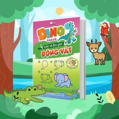 DINO tập vẽ - 4 bước vẽ đơn giản Động Vật
