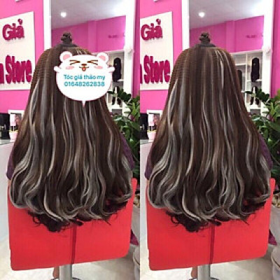 Tóc kẹp nửa đầu tóc chữ u 3/4 đầu line